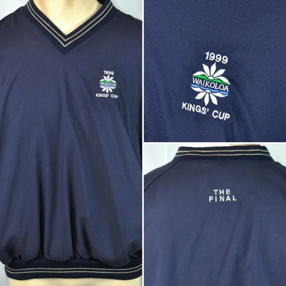 Waikoloa Kings Cup 1999 Golf Final Teflon Pullover Large Sunderland Classic NWT